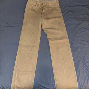 Mens Wrangler Cowboy Cut 34x36 Khaki Denim